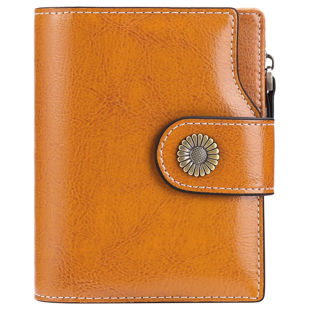 Hasp Clutch Girls Coin Pocket Multifunctional Card Holder Orange - Shop at LoveMi