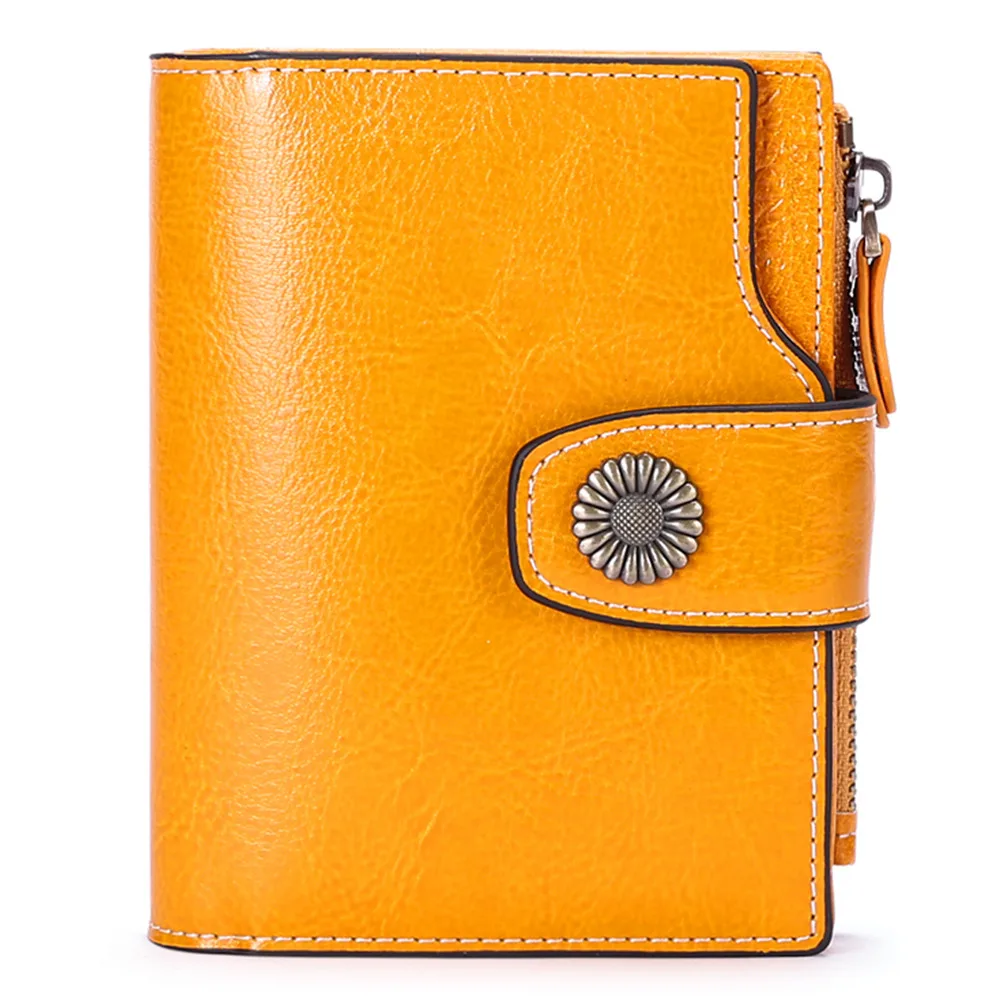 Hasp Clutch Girls Coin Pocket Multifunctional Card Holder Yellow - Shop at LoveMi