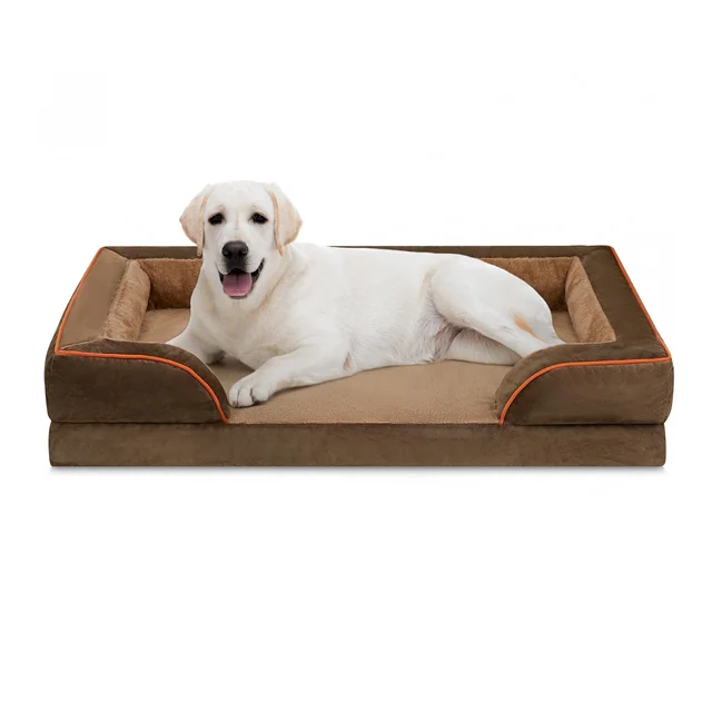 Removable And Washable U shaped Pet Sofa Brown - Shop at LoveMi