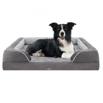 Removable And Washable U shaped Pet Sofa Dark Gray - Shop at LoveMi
