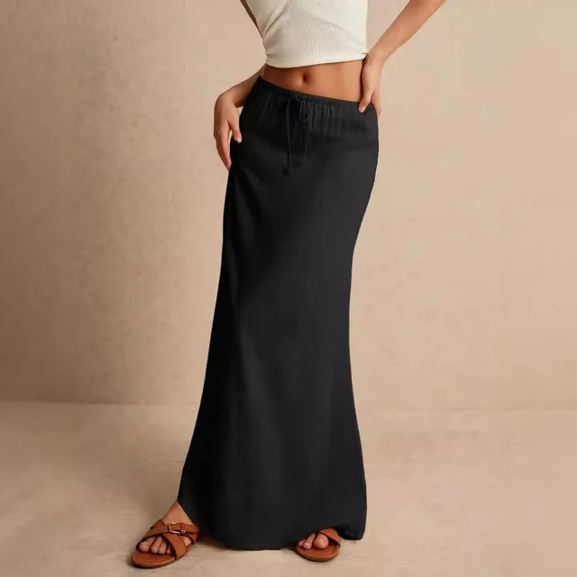 Slim Fit And Floor Dress For Women Black - Shop at LoveMi