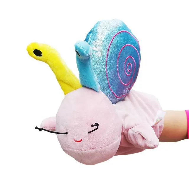 Plush Toy Snail Hand Puppet Doll Story Telling Game Props Parent child Gloves Snail - Shop at LoveMi