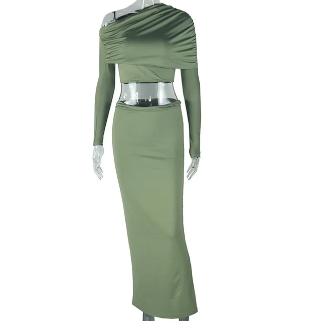 Women's Comfortable Cropped Dress Suit Olive Green - Shop at LoveMi