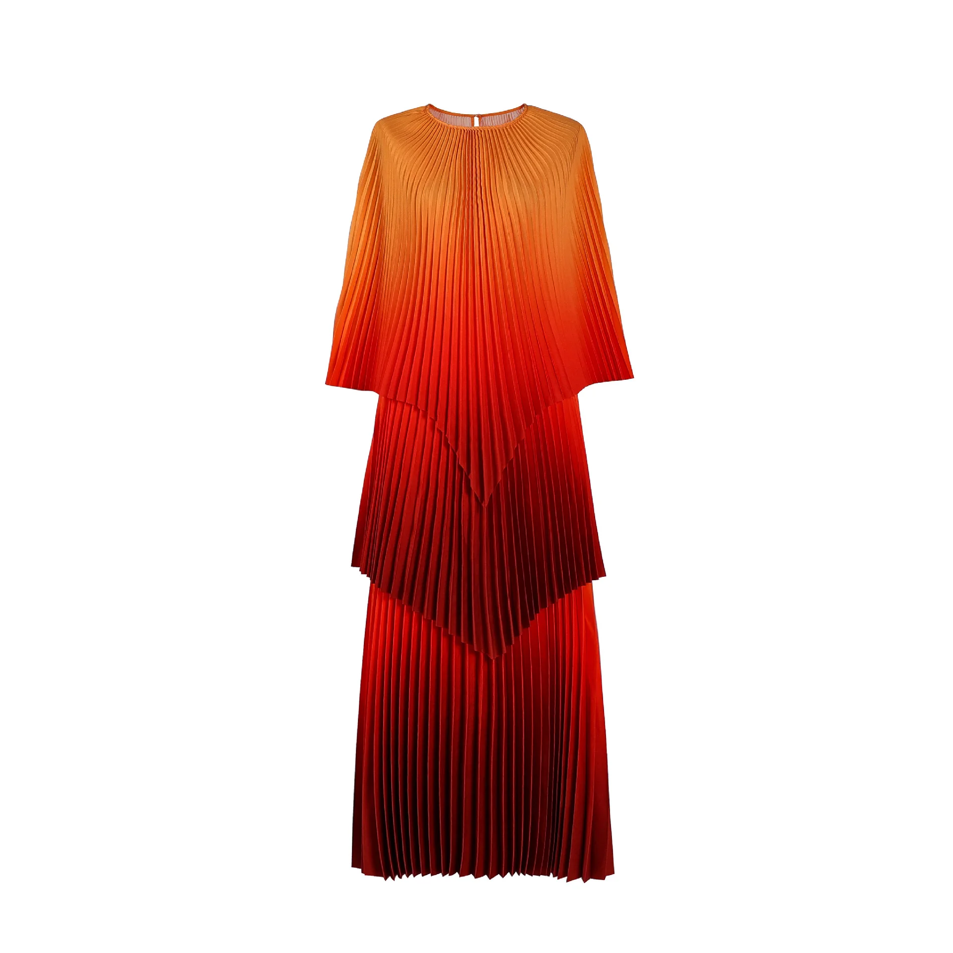 Loose Casual Irregular Top Temperament Women's Two-piece Suit - Orange Red