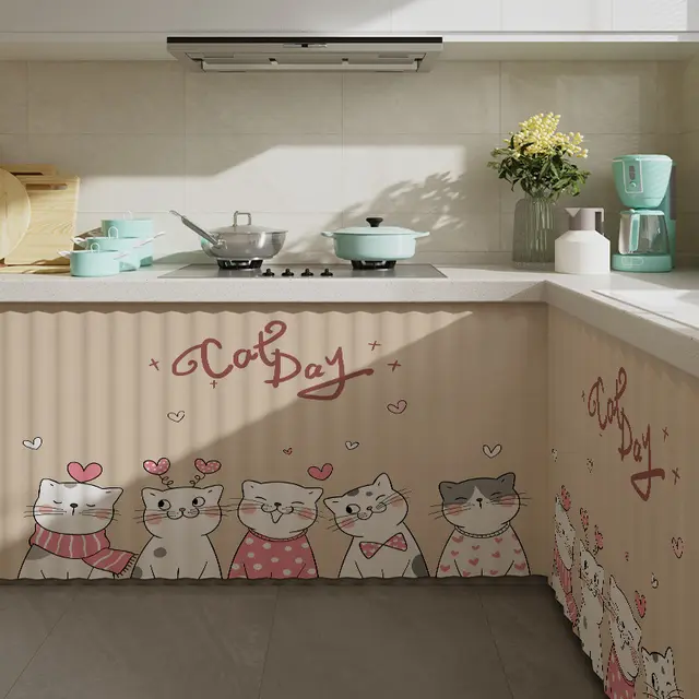 Kitchen Cabinet Covering Slide Rail Decorative Cloth Curtain Quaint - Shop at LoveMi