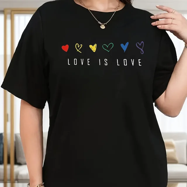 Valentine's Day Women's Plus Size T shirt Black - Shop at LoveMi