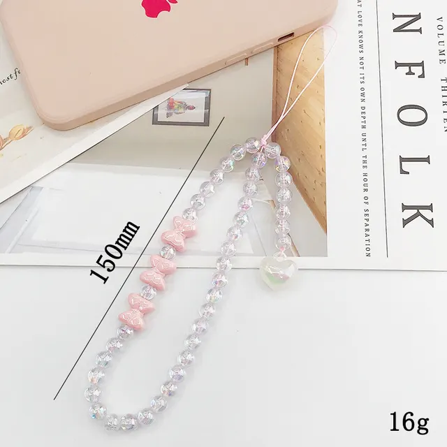 Mobile Phone Charm Classic Style Stringed Pearls Pendant K1803 - Shop at LoveMi