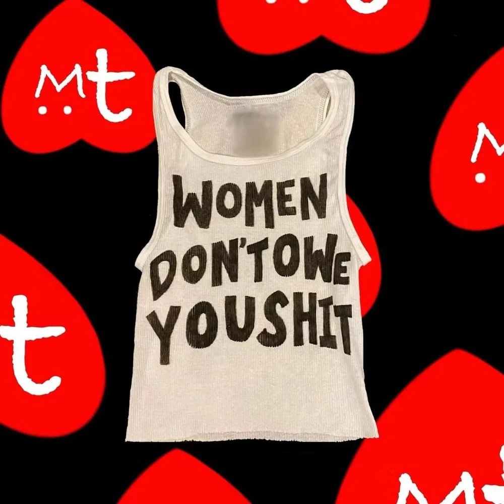 Women's Letter Printing Versatile Slim-fit Top - White