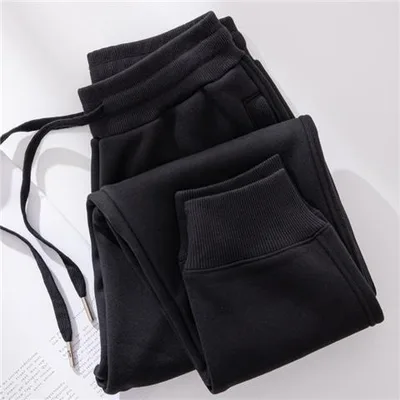 Women's Fashion Casual Thickening Beam Long Pants Black - Shop at LoveMi
