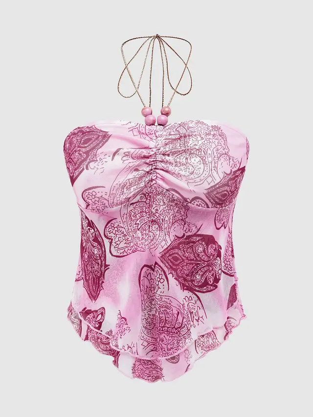 Tie dyed Fashion Personalized Tube Top For Women Pink - Shop at LoveMi