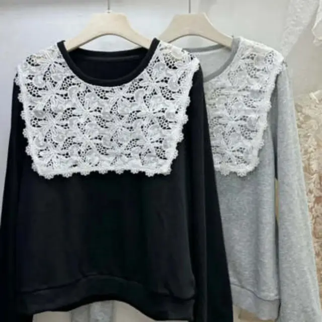 Women's Casual All match Lace Lace Patchwork Sweater Set - Shop at LoveMi