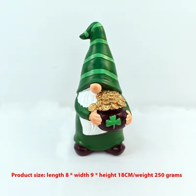 Garden Irish Resin Elf Ornament Crafts Gold Coin Pot Dwarf - Shop at LoveMi