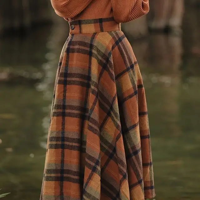 Autumn And Winter Tea Series Wear French Style Young Unique Skirt Sweater Caramel Skirt - Shop at LoveMi
