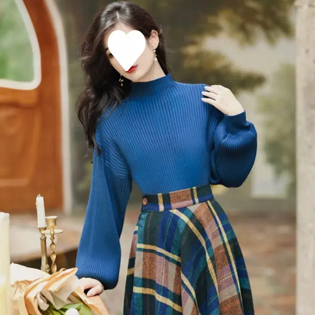 Autumn And Winter Tea Series Wear French Style Young Unique Skirt Sweater Top - Shop at LoveMi