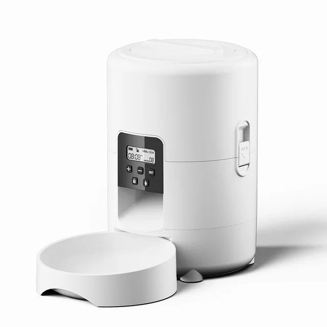 Pet Smart Feeder 2L Dog Feeding Machine WIFI Timing Round White Button - Shop at LoveMi