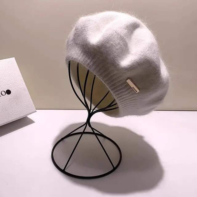 All matching Knitted Gray Beret Women's Winter Warm Beige - Shop at LoveMi