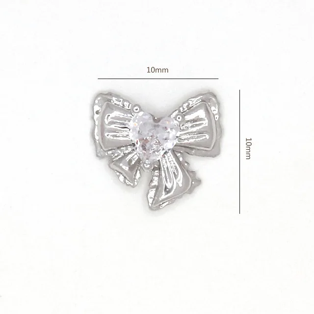 Bow Zircon Nail Ornament Zircon S3685 - Shop at LoveMi