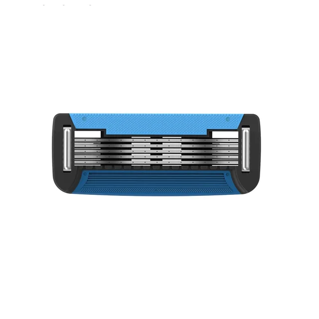 Men's Shaver 5 1 layer Imported Cutter Head Whale Style Shaving Manual Shaver 1 Handle 2 Cutter Head 1 Base Three Cutter Heads - Shop at LoveMi