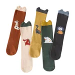 Baby Animal Stereo Ears Glue Dispensing Non-slip Stockings - 5Pairs