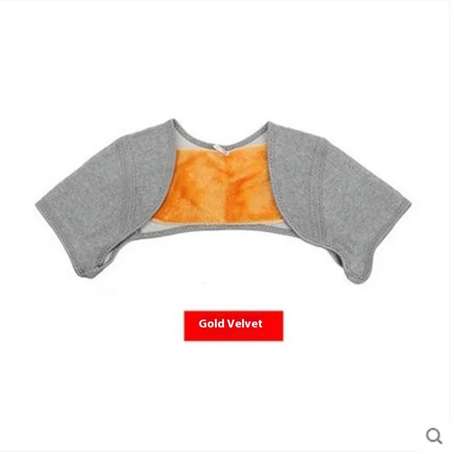 Autumn And Winter Fleece lined Bamboo Charcoal Shoulder Pad Confinement Shoulder Warm Golden Velvet Style M - Shop at LoveMi