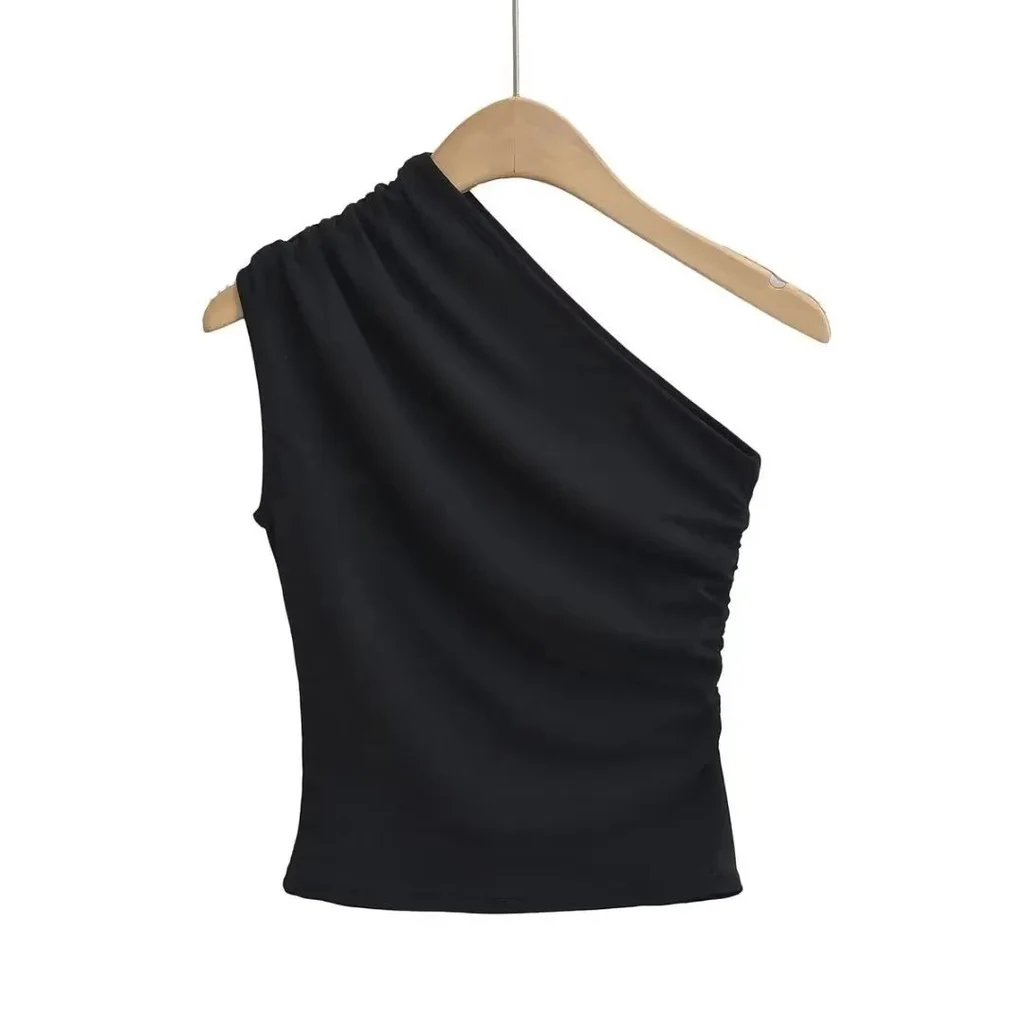 Sleeveless Inner Match Women's Off-the-shoulder Top - Black