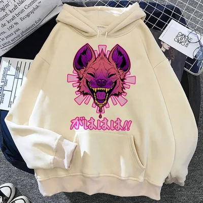 Furry Hoodie Youthful Y2K Pattern Kawaii Athleisure Teen Style4 - Shop at LoveMi