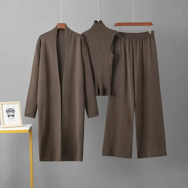 European And American Style Exotic Solid Color Casual Suit Women Brown - Shop at LoveMi