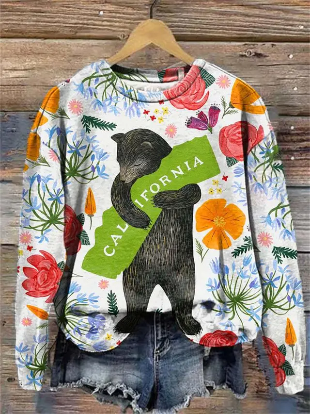 Round Neck Sweater V neck Women's California Strong Outdoor Casual Style 2 - Shop at LoveMi