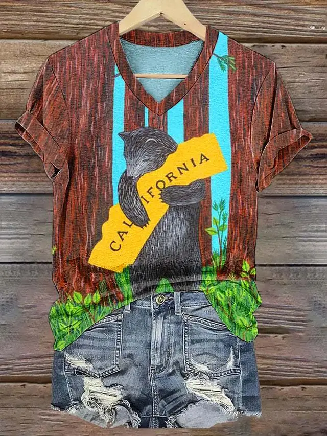 Round Neck Sweater V neck Women's California Strong Outdoor Casual Style 3 - Shop at LoveMi