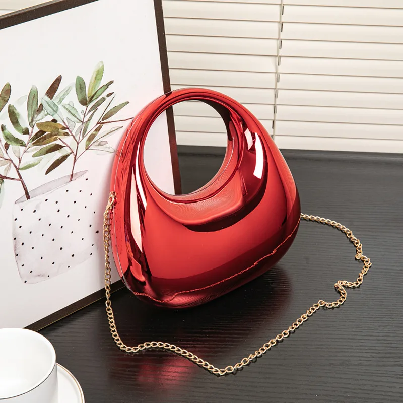 Fashion High grade Versatile Chain Shoulder Crossbody Handbag Red - Shop at LoveMi
