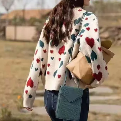 Autumn New Sweater Women's Small Short Outer Wear Beige - Shop at LoveMi