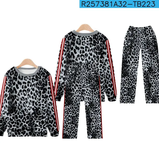 Creative Leopard Print Sweater Casual Pants Suit 1Tb223 - Shop at LoveMi
