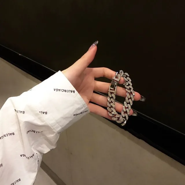 Cuban Thick Bracelet Female Summer Ins Special interest Design 18Cm - Shop at LoveMi