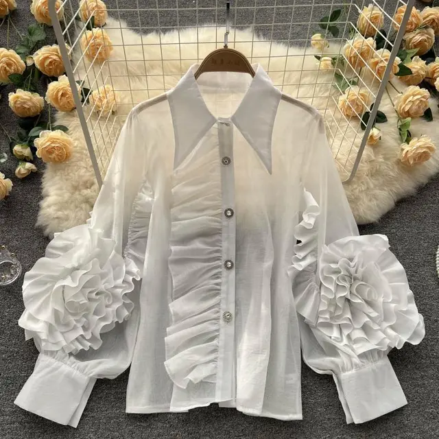 Niche Set Stitching Loose Cool Western Style Shirt Female White - Shop at LoveMi
