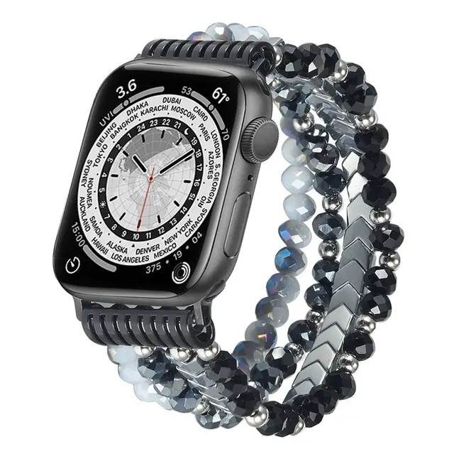 Suitable For Watch Arrow Jewelry Beaded Strap Crystal Wristband Black - Shop at LoveMi