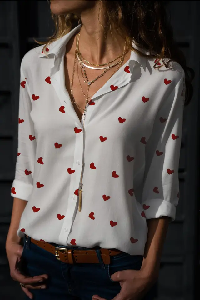 Fashion Digital Printing Long sleeved Shirt Love Nz240102 - Shop at LoveMi