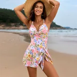 Twist Package Cross Skirt One-piece Swimsuit - Color3-Xxl
