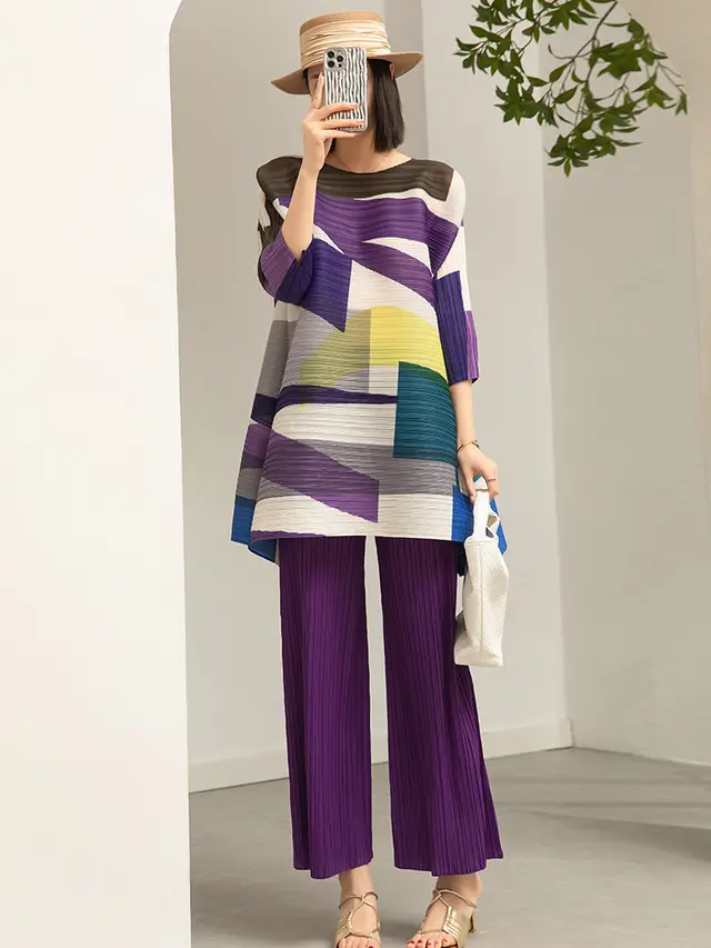 Autumn And Winter Women Fashion Two piece Suit Purple - Shop at LoveMi