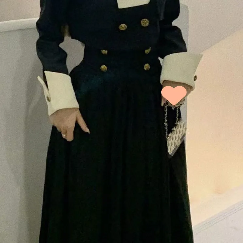 Graceful And Fashionable Colour Contrast Patchwork Small Suit Jacket High Waist Skirt - Skirt