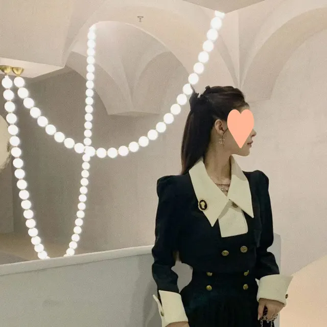 Graceful And Fashionable Color Contrast Patchwork Small Suit Jacket High Waist Skirt Top - Shop at LoveMi