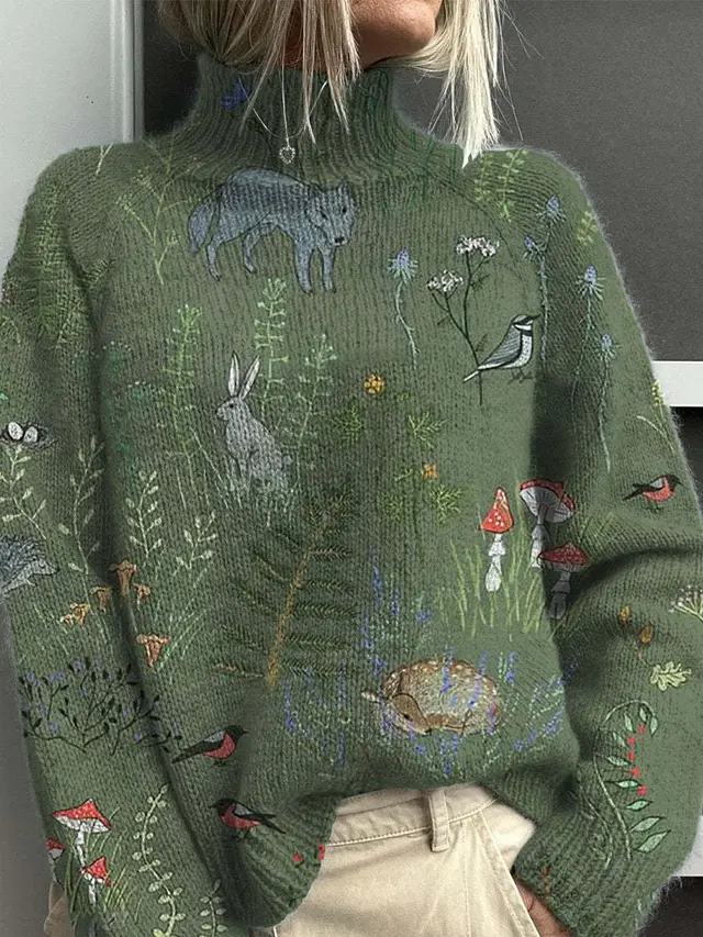 Women's Simple Printed Casual Coat Cardigan Sweater 1Style - Shop at LoveMi