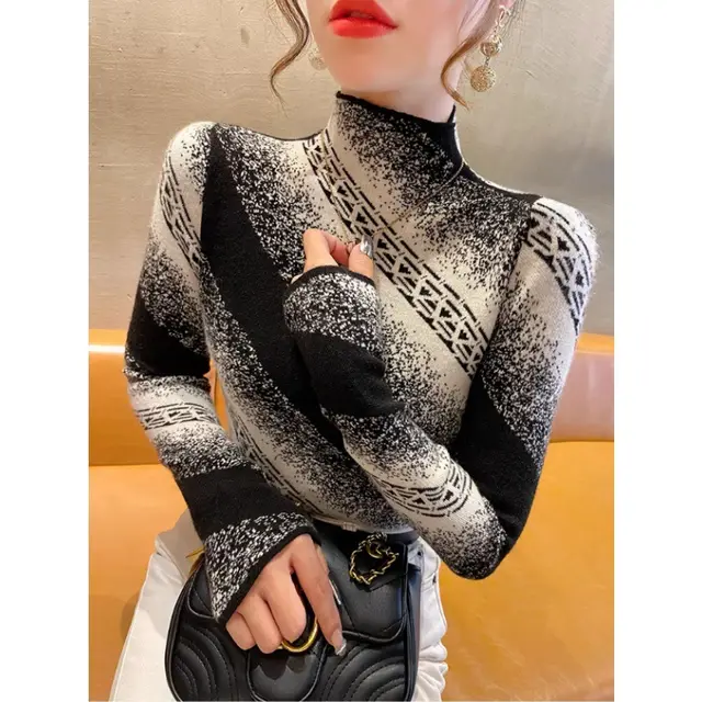 Early Autumn New Half Turtleneck Sweater For Women Black - Shop at LoveMi