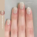 New Micro Glass Bead Crystal Cat's Eye Gel Nail Polish - White Moonlight 1