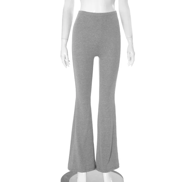 New Autumn Women's Fashion Fitted Boot cut Casual Trousers Gray - Shop at LoveMi