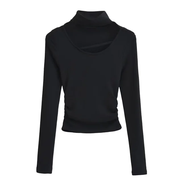 Women's Fashion Personality Elegant Bottoming Top Black - Shop at LoveMi