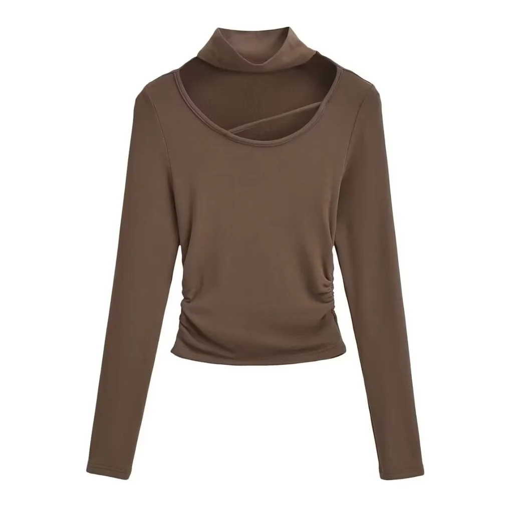 Women's Fashion Personality Elegant Bottoming Top - Brown