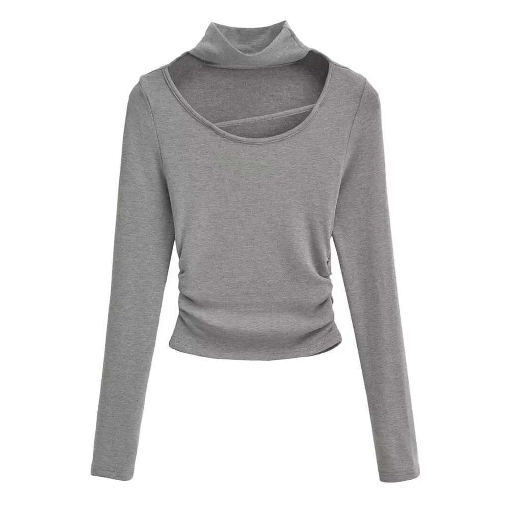Women's Fashion Personality Elegant Bottoming Top - Gray