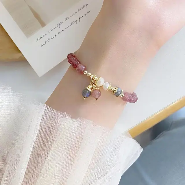 Natural StoneLady Bracelet Female Design Gray Moonlight Pearl Style - Shop at LoveMi