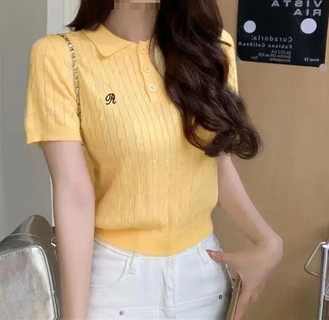 Top Spring Niche Temperament White Yellow - Shop at LoveMi
