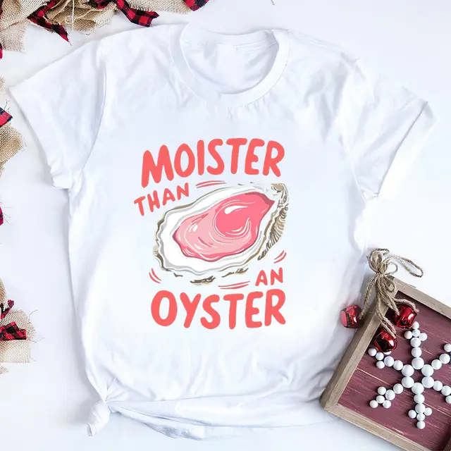 Women's Oyster Funny Pattern Vintage Printed Top White - Shop at LoveMi